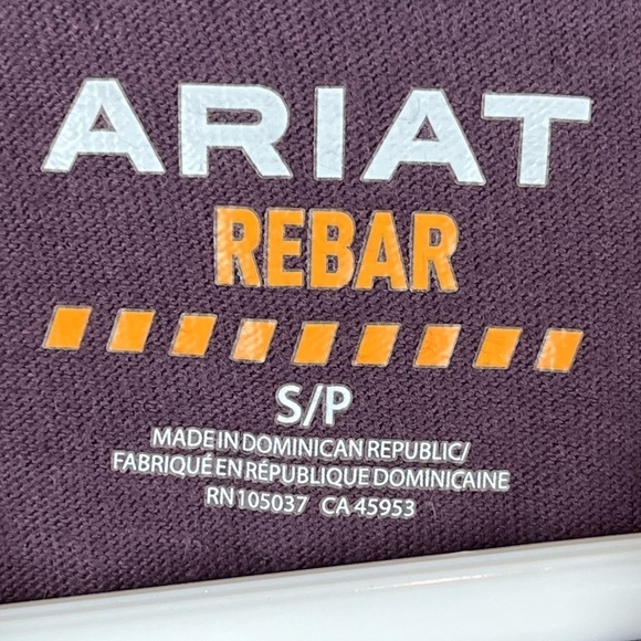 Ariat Rebar Cotton Strong Brand Flag Long Sleeve T-Shirt Small - Picture 5 of 11